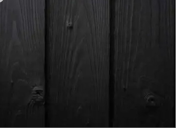 Ebony charred timber finish