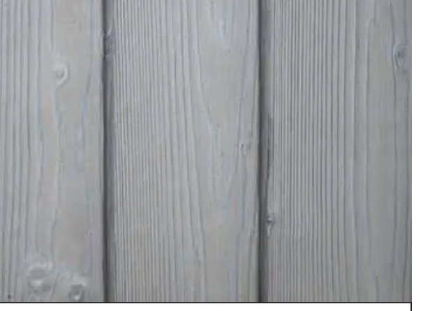 White charred timber finish
