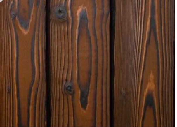 Pine charred timber finish
