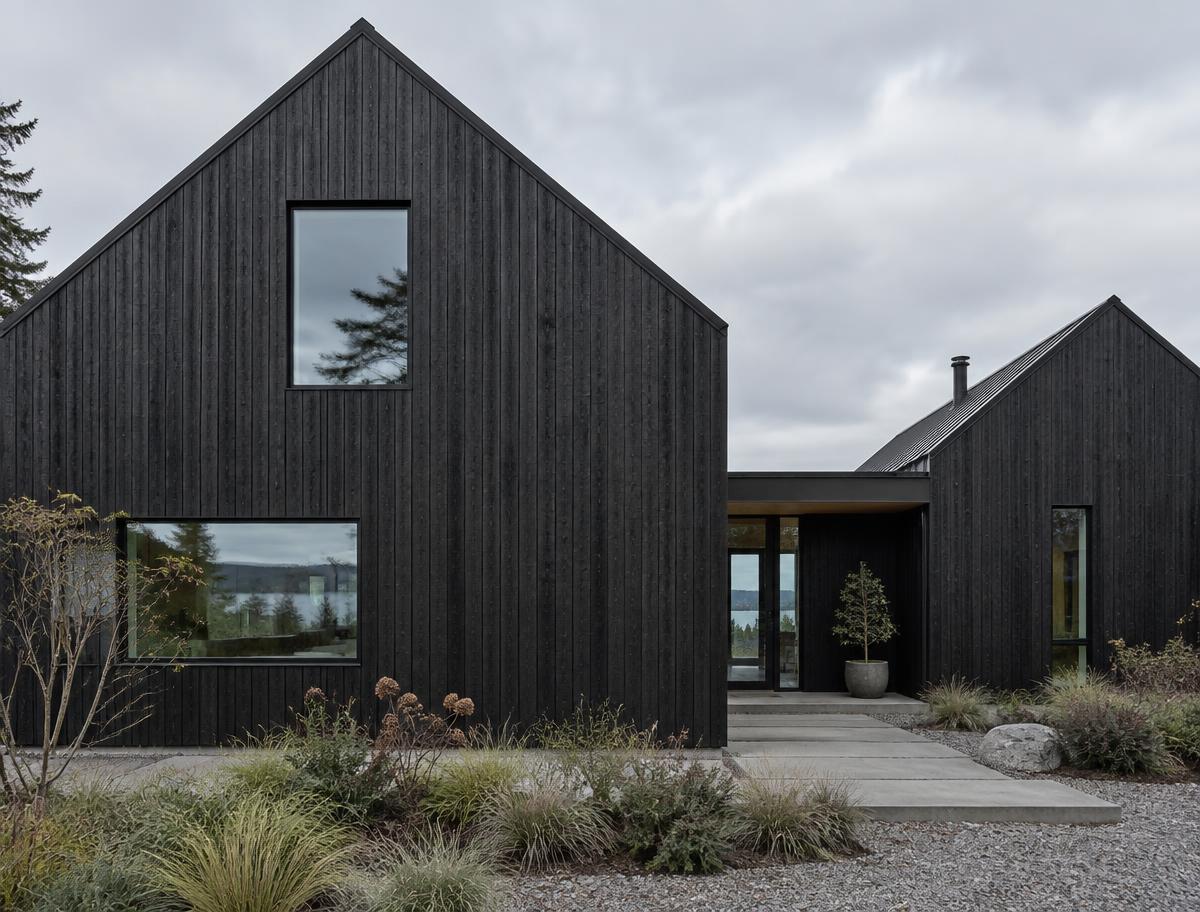 Contemporary house with a Shou Sugi Ban facade